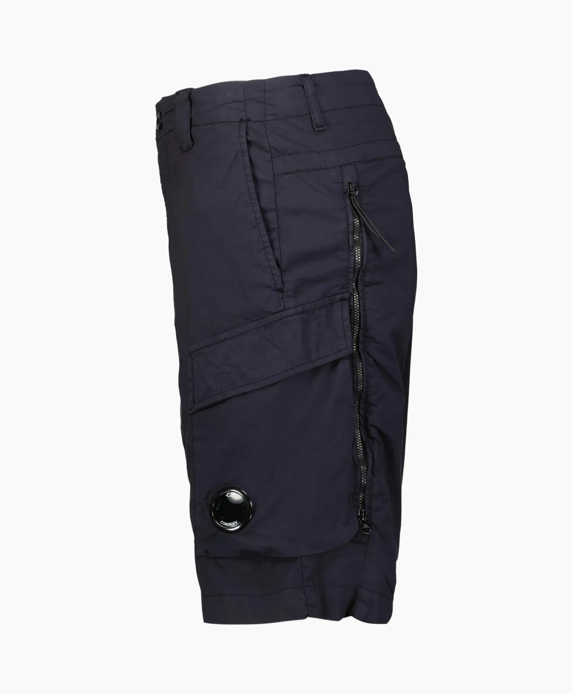 Heren Cp Company Broeken*Korte Broek Fili Stretch Cargo Donker Blauw