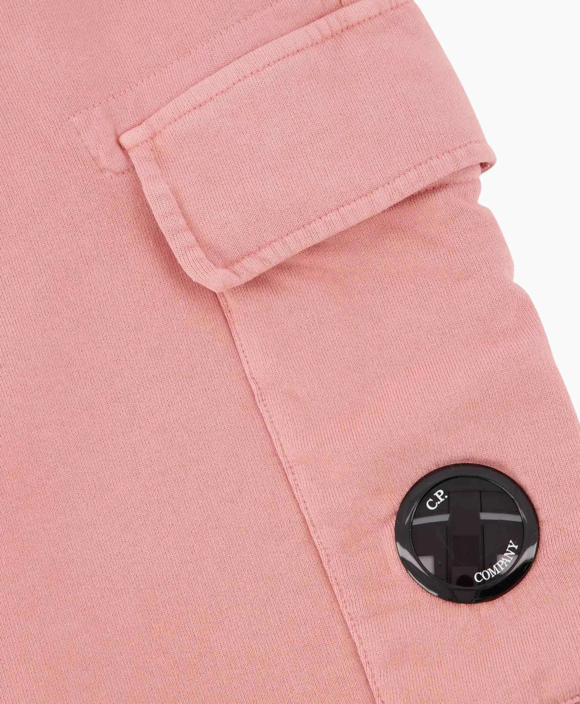 Heren Cp Company Broeken*Korte Broek Short Fleece Cargo Rose