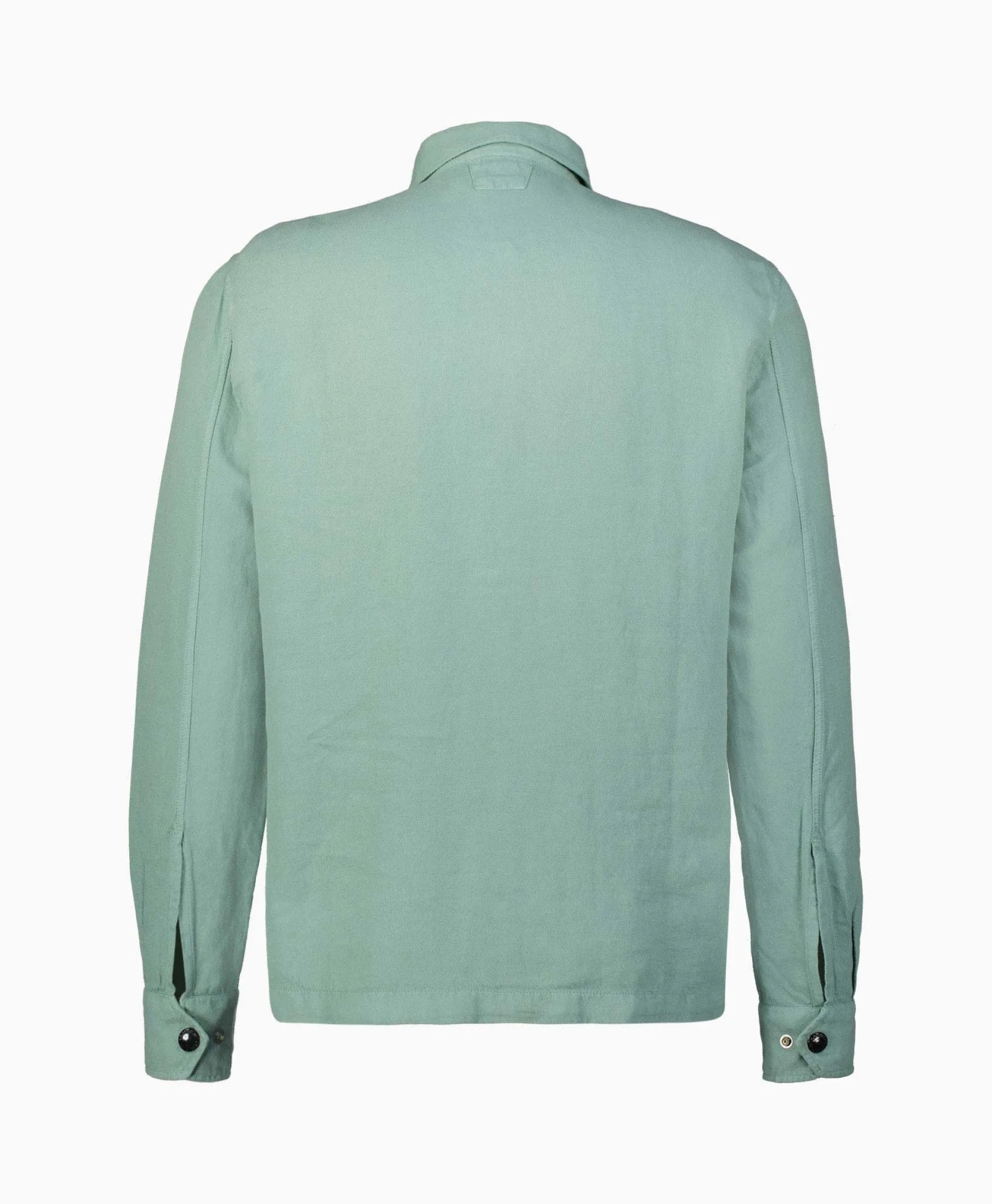 Heren Cp Company Jassen*Overshirt Broken Linen Cotton Groen