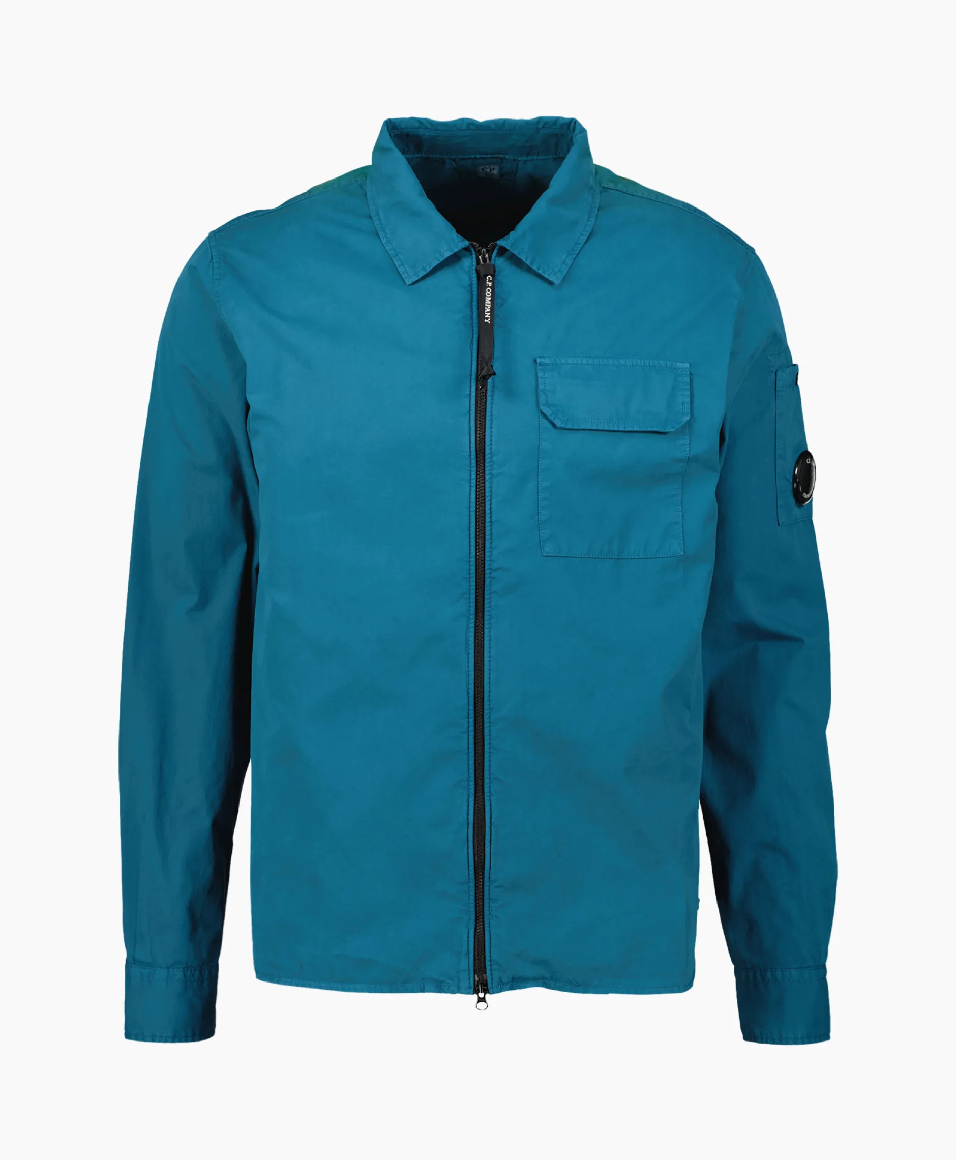 Heren Cp Company Jassen*Overshirt Gabardine Zipped Blauw