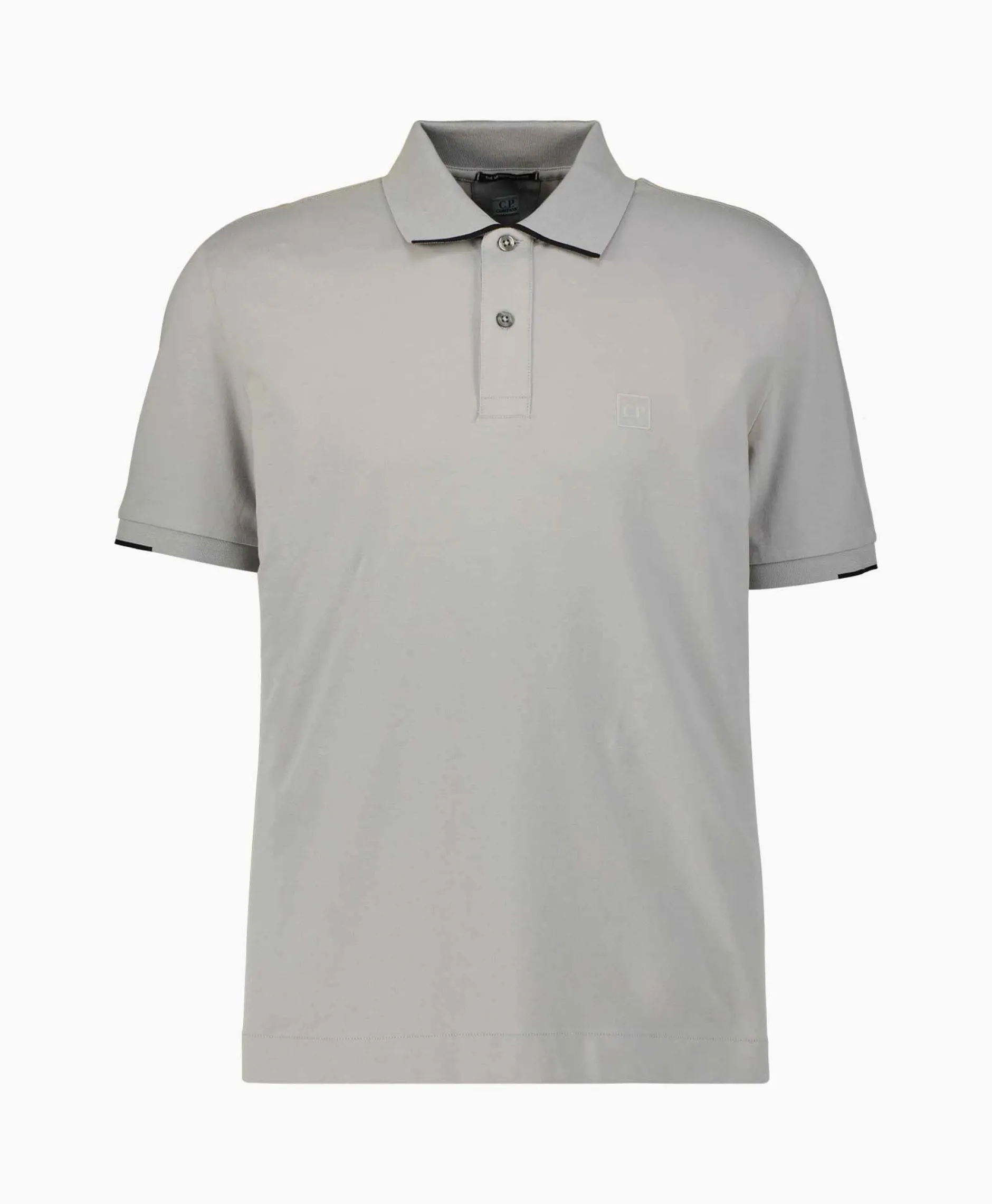 Heren Cp Company Polo's*Polo Metropolis Stretch Piquet Grijs