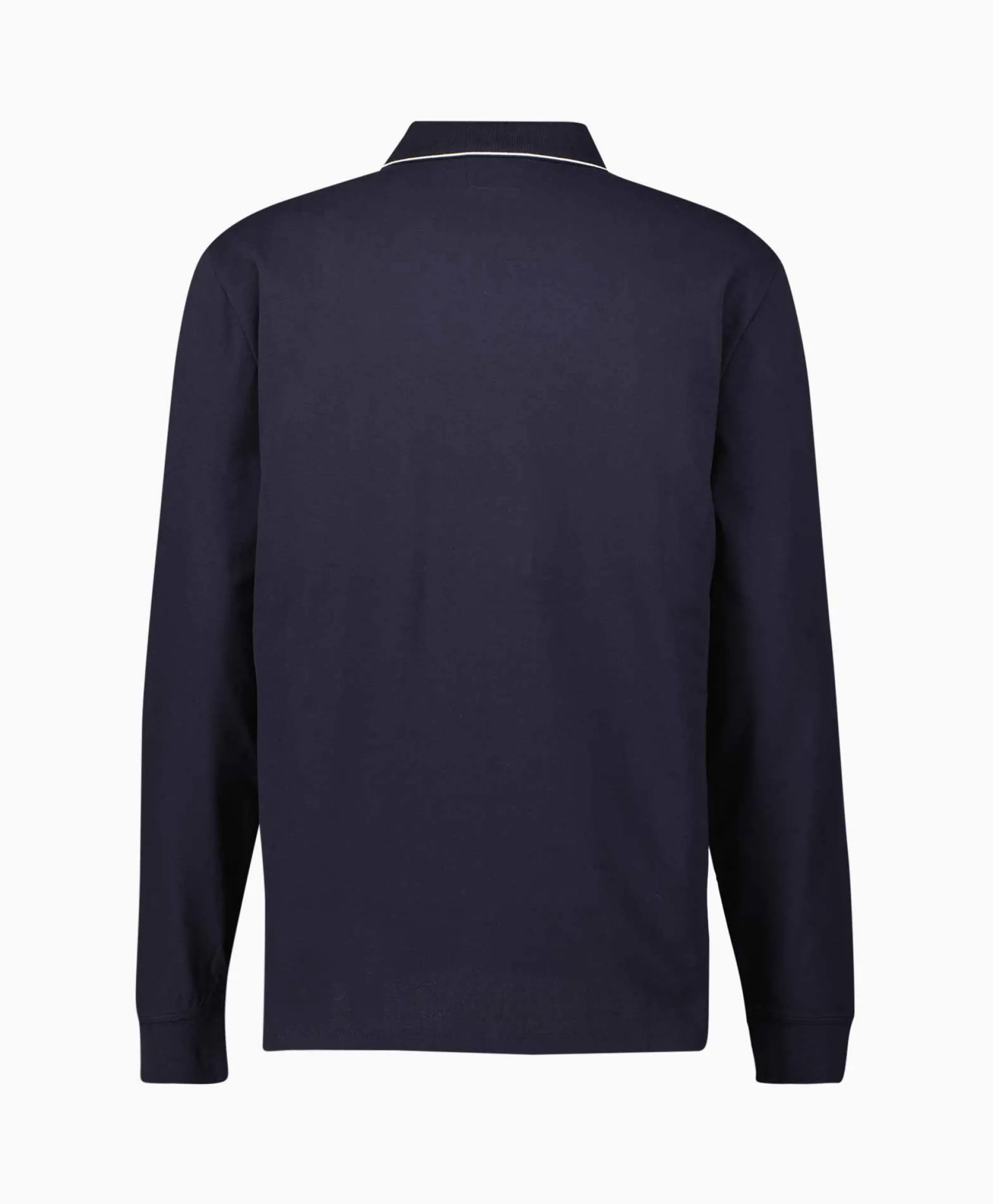 Heren Cp Company Polo's*Polo Stretch Piquet Regular Long Sleeve Donker Blauw