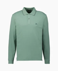 Heren Cp Company Polo's*Polo Stretch Piquet Regular Long Sleeve Licht Groen