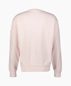 Heren Cp Company Truien*Sweater Cotton Diagonal Fleece Lens Rose