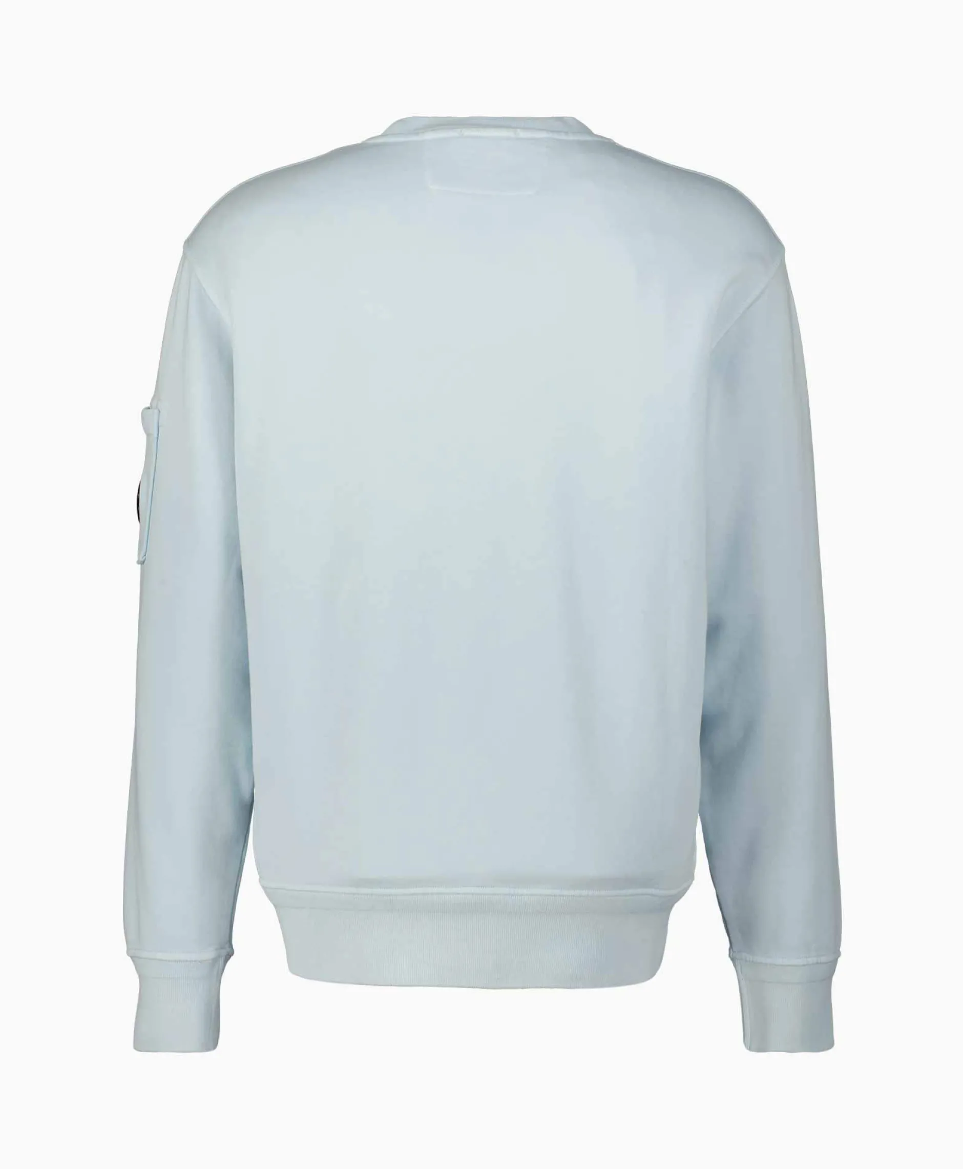 Heren Cp Company Truien*Sweater Cotton Diagonal Fleece Lens Licht Blauw