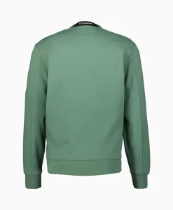 Heren Cp Company Truien*Sweater Diagonal Raised Fleece Licht Groen