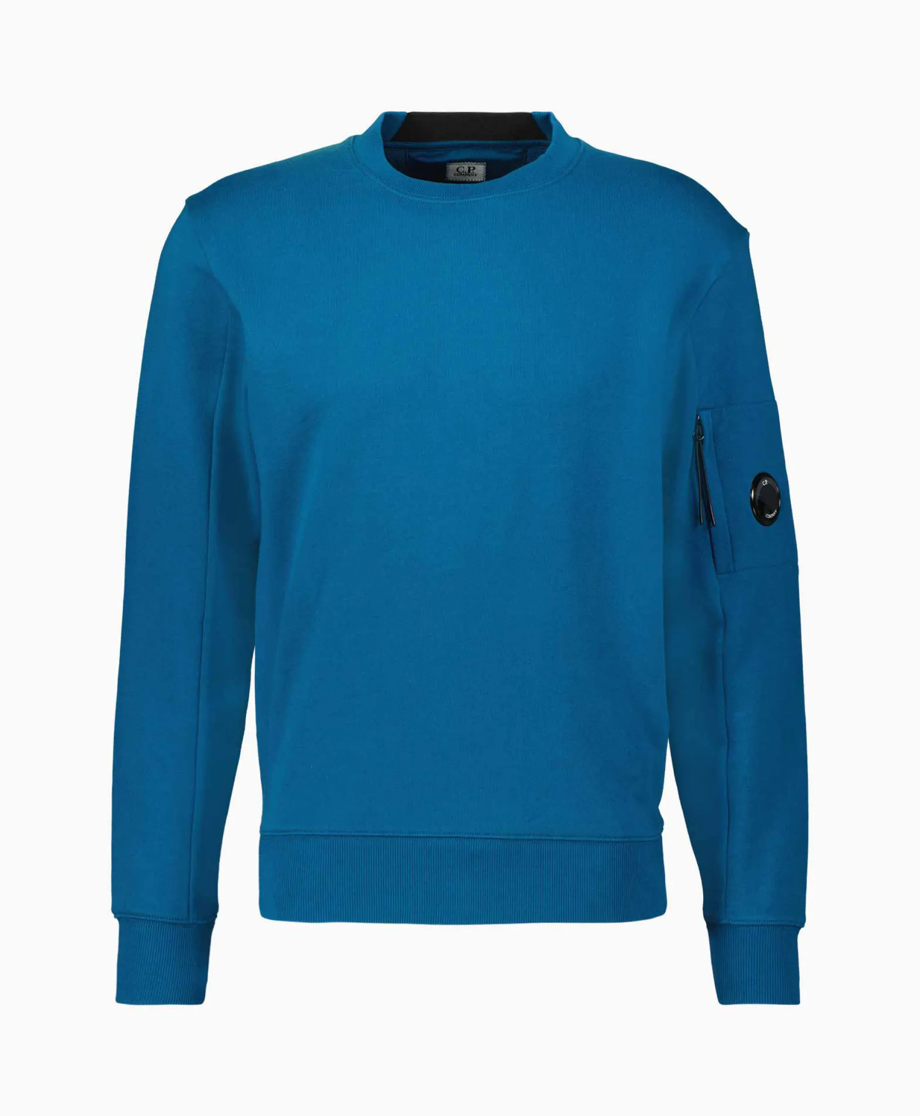 Heren Cp Company Truien*Sweater Diagonal Raised Fleece Blauw