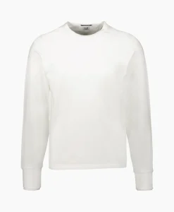 Heren Cp Company Truien*Sweater Stretch Fleece Off White