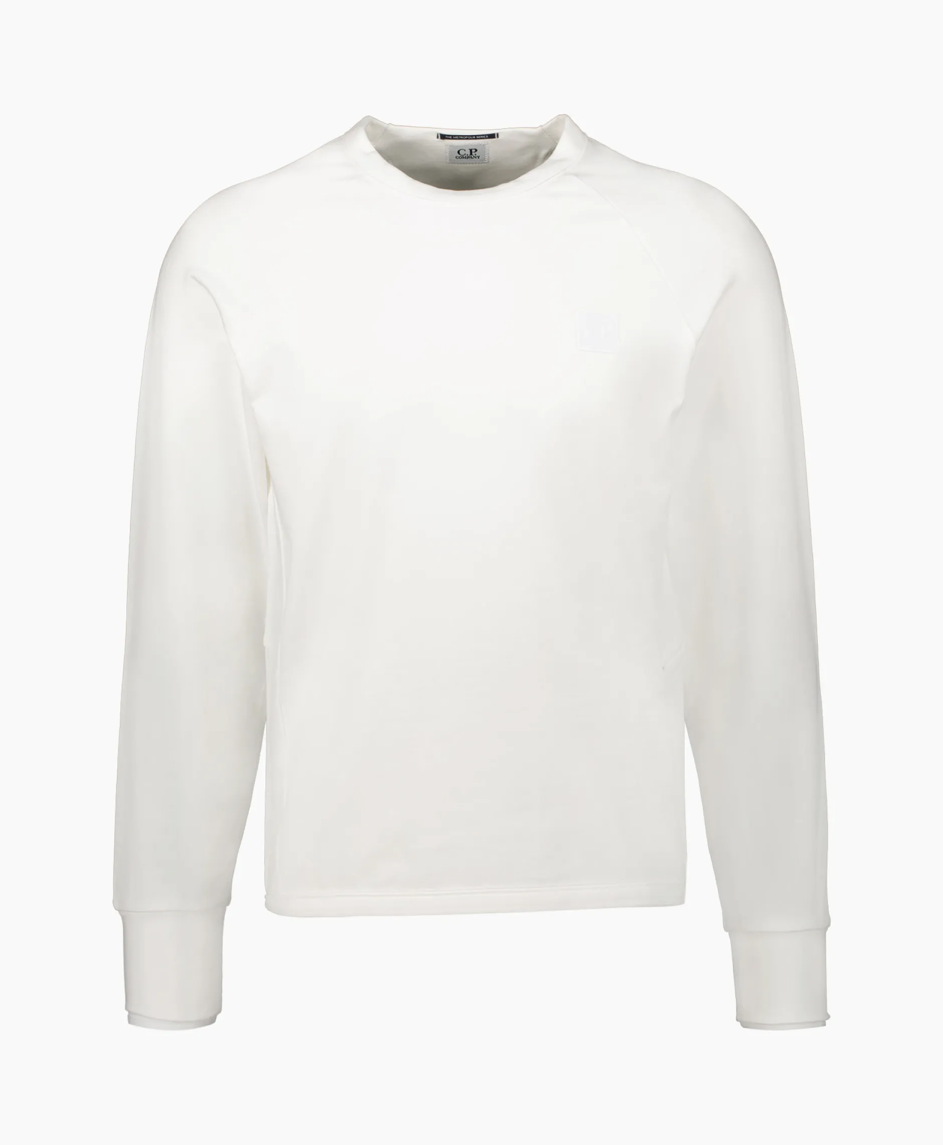 Heren Cp Company Truien*Sweater Stretch Fleece Off White