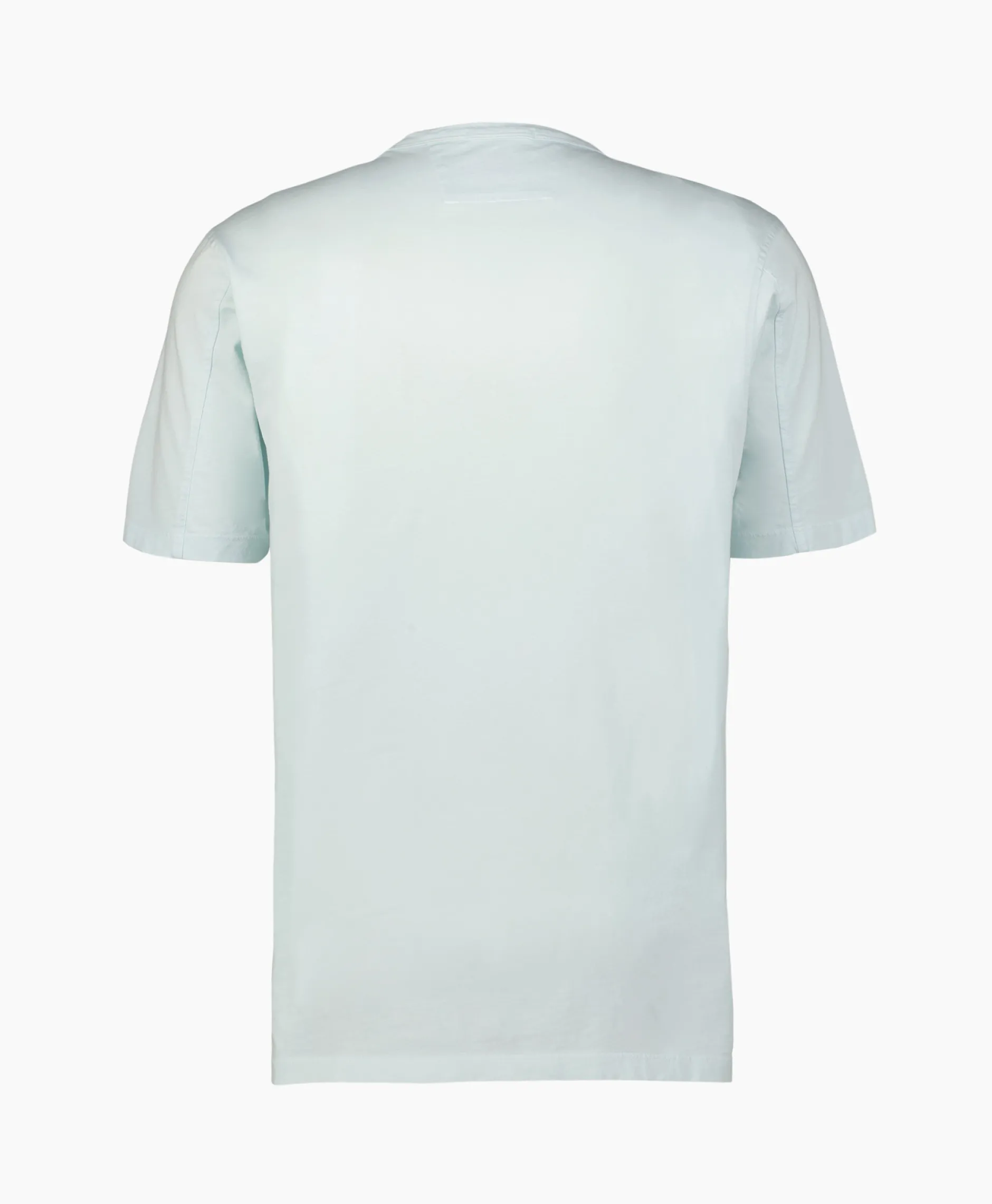 Heren Cp Company T-Shirts*T-Shirt Jersey Resist Dyed Logo Licht Blauw