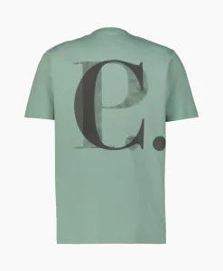 Heren Cp Company T-Shirts*T-Shirt Jersey Graphic Licht Groen