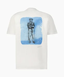 Heren Cp Company T-Shirts*T-Shirt Korte Mouw Jersey Artisanal British Sailor Wit