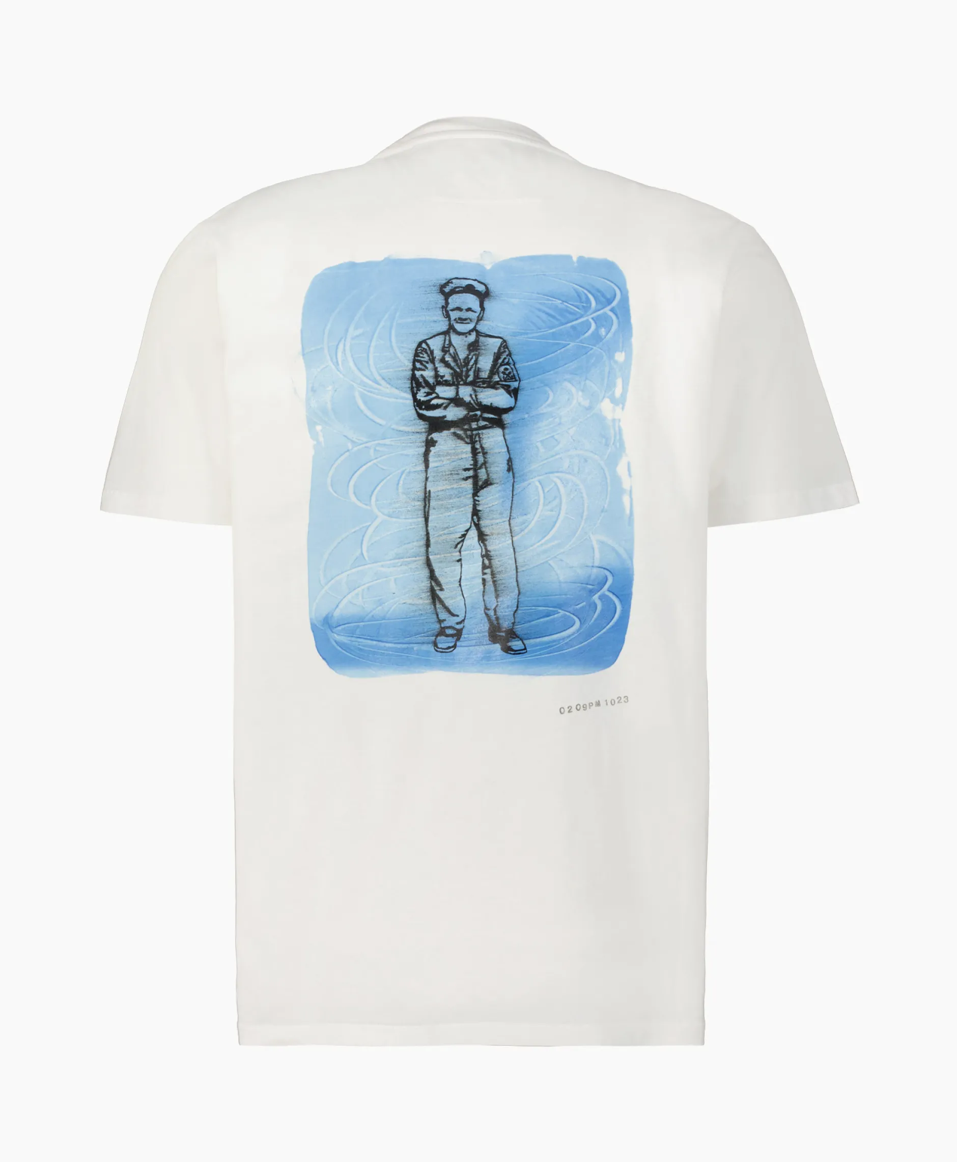 Heren Cp Company T-Shirts*T-Shirt Korte Mouw Jersey Artisanal British Sailor Wit