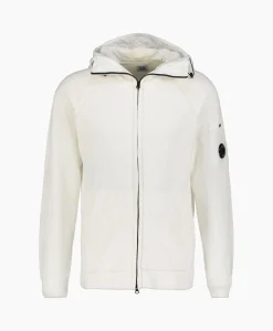 Heren Cp Company Vesten*Vest Cotton Mixed Hooded Knit Wit