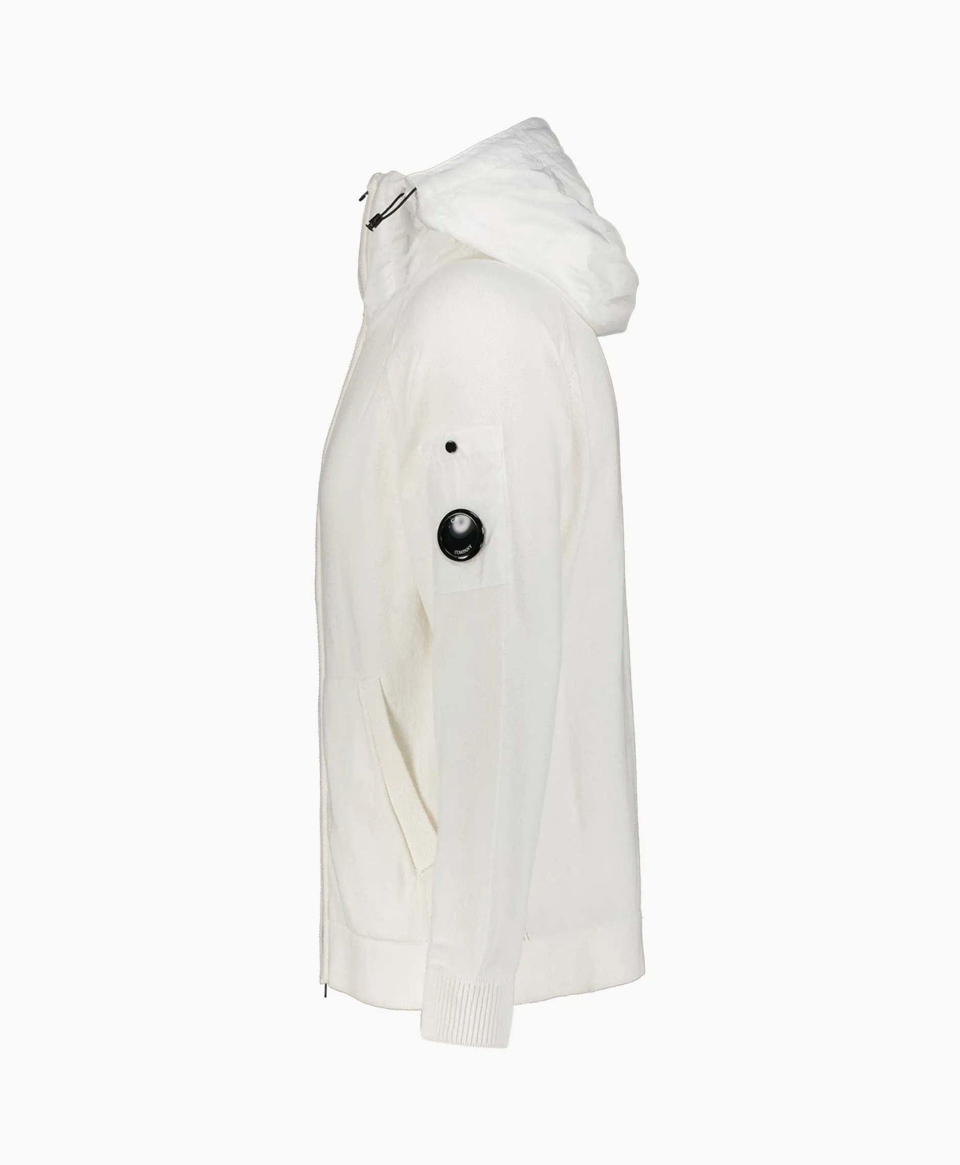 Heren Cp Company Vesten*Vest Cotton Mixed Hooded Knit Wit