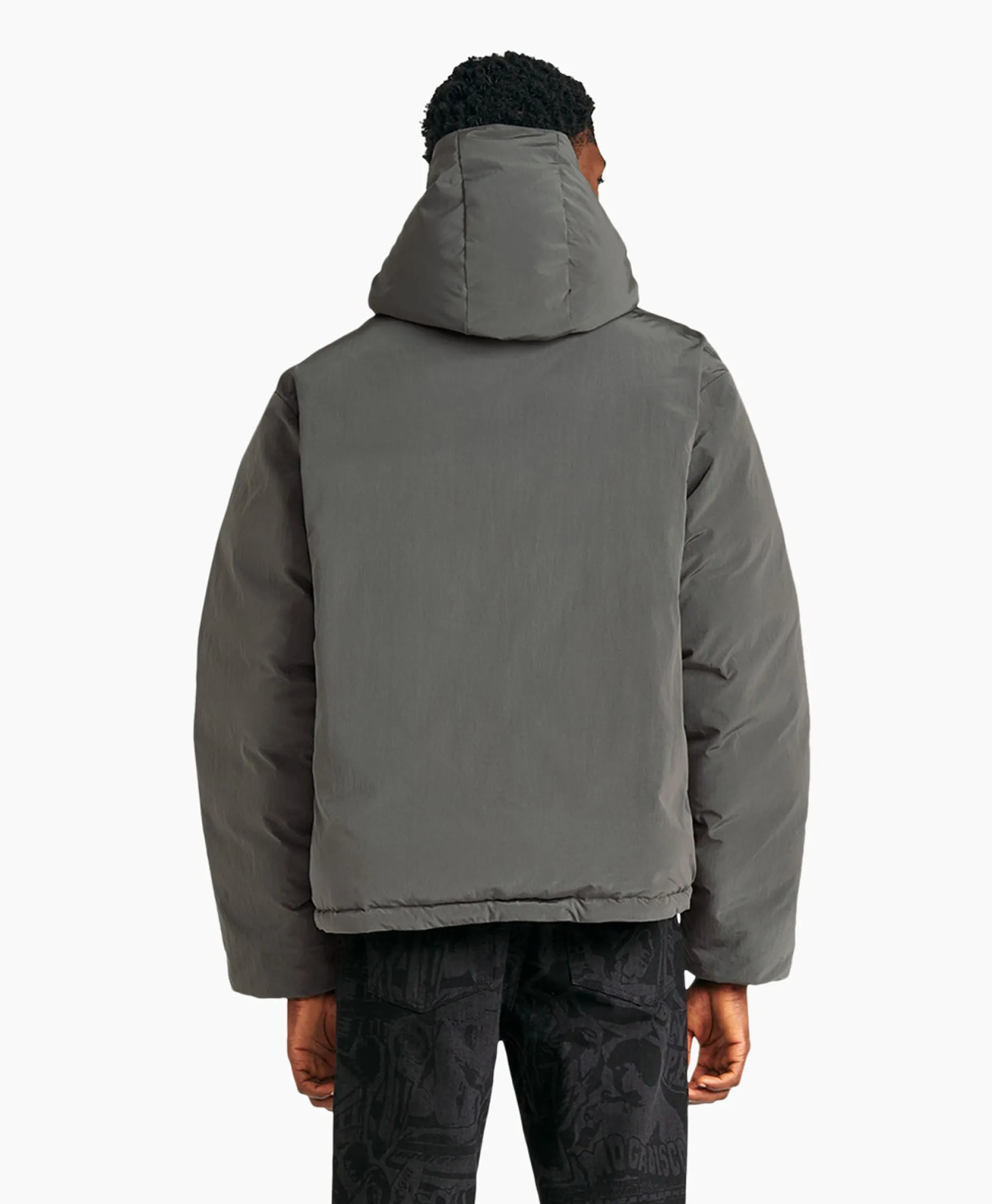 Heren Daily Paper Jassen*Gewatteerde Jas Joel Donkergrijs