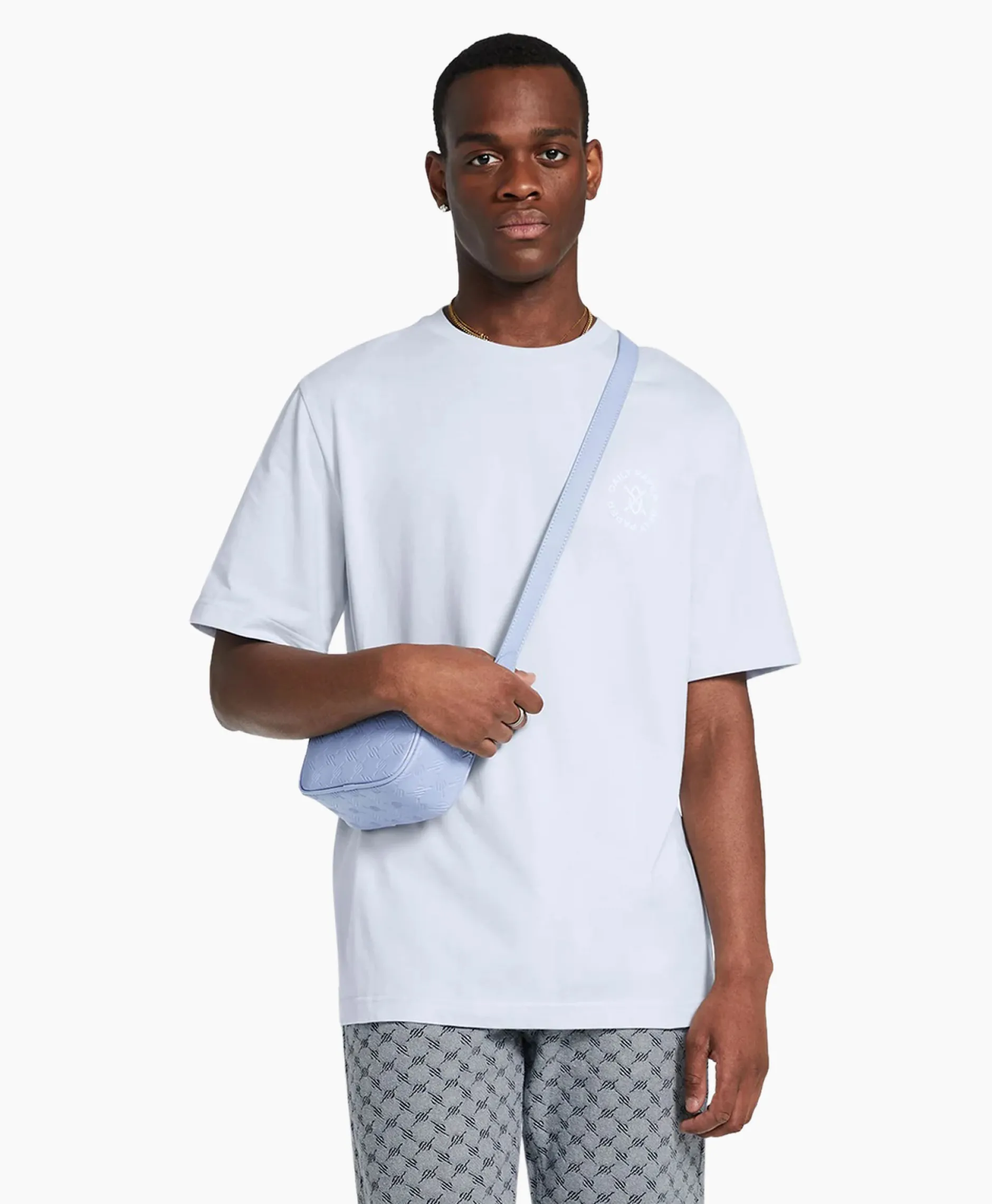 Heren Daily Paper T-Shirts*T-Shirt Korte Mouw Circle Licht Blauw