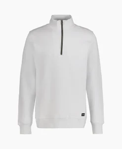 Heren Denham Truien*Logan Half Zip Sweat Ss Beige