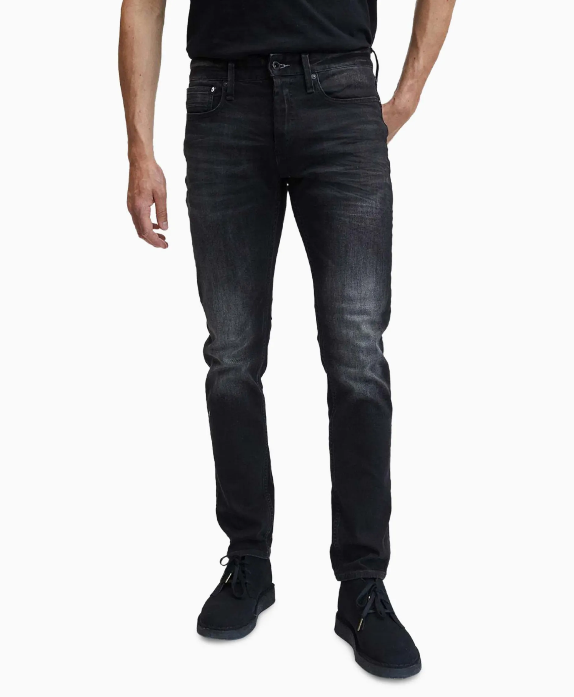 Heren Denham Broeken*Jeans Razor Aceb Zwart