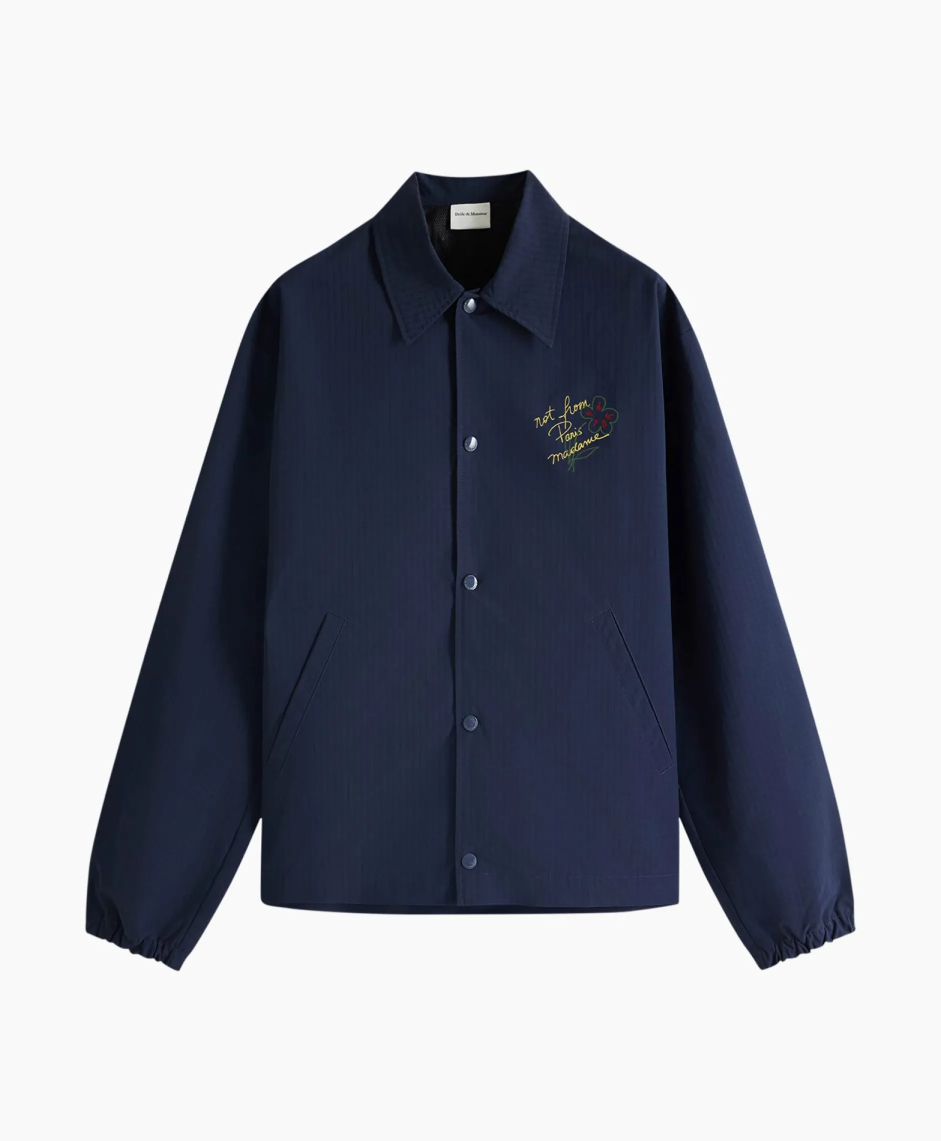 Heren Drole De Monsieur Jassen*Jack La Veste Slogan Esquisse Donker Blauw