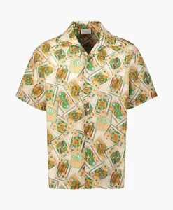 Heren Drole De Monsieur Overhemden*Overhemd La Chemise Jeu De Cartes Peach