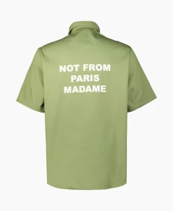 Heren Drole De Monsieur Overhemden*Overhemd La Chemise Slogan Khaki