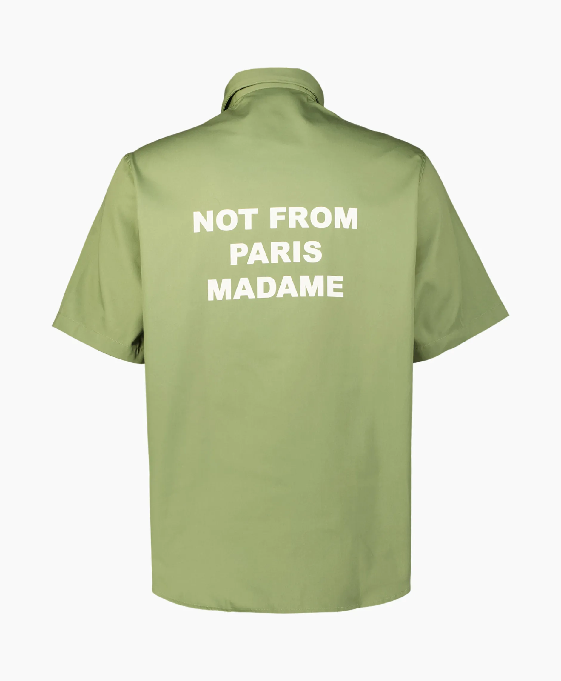 Heren Drole De Monsieur Overhemden*Overhemd La Chemise Slogan Khaki