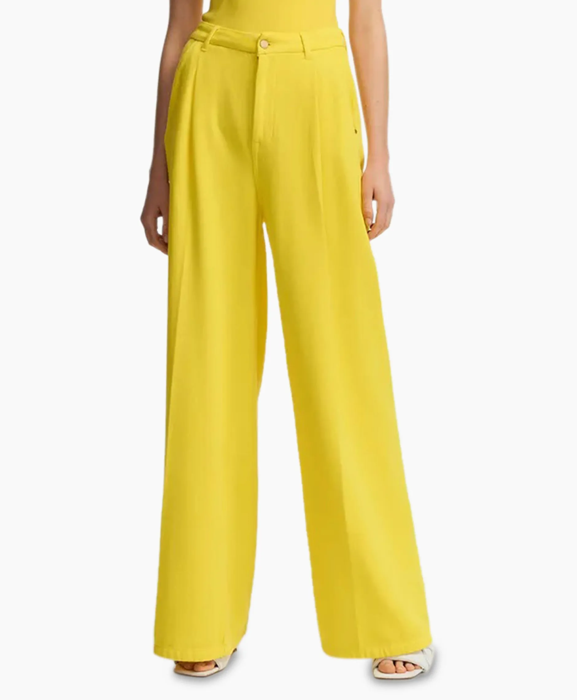 Dames Essentiel Antwerp Broeken*Jeans Faniel Geel