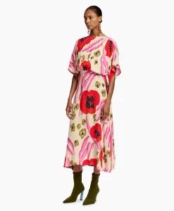 Dames Essentiel Antwerp Bruiloftskleding*Midi Jurk Frikart Off White