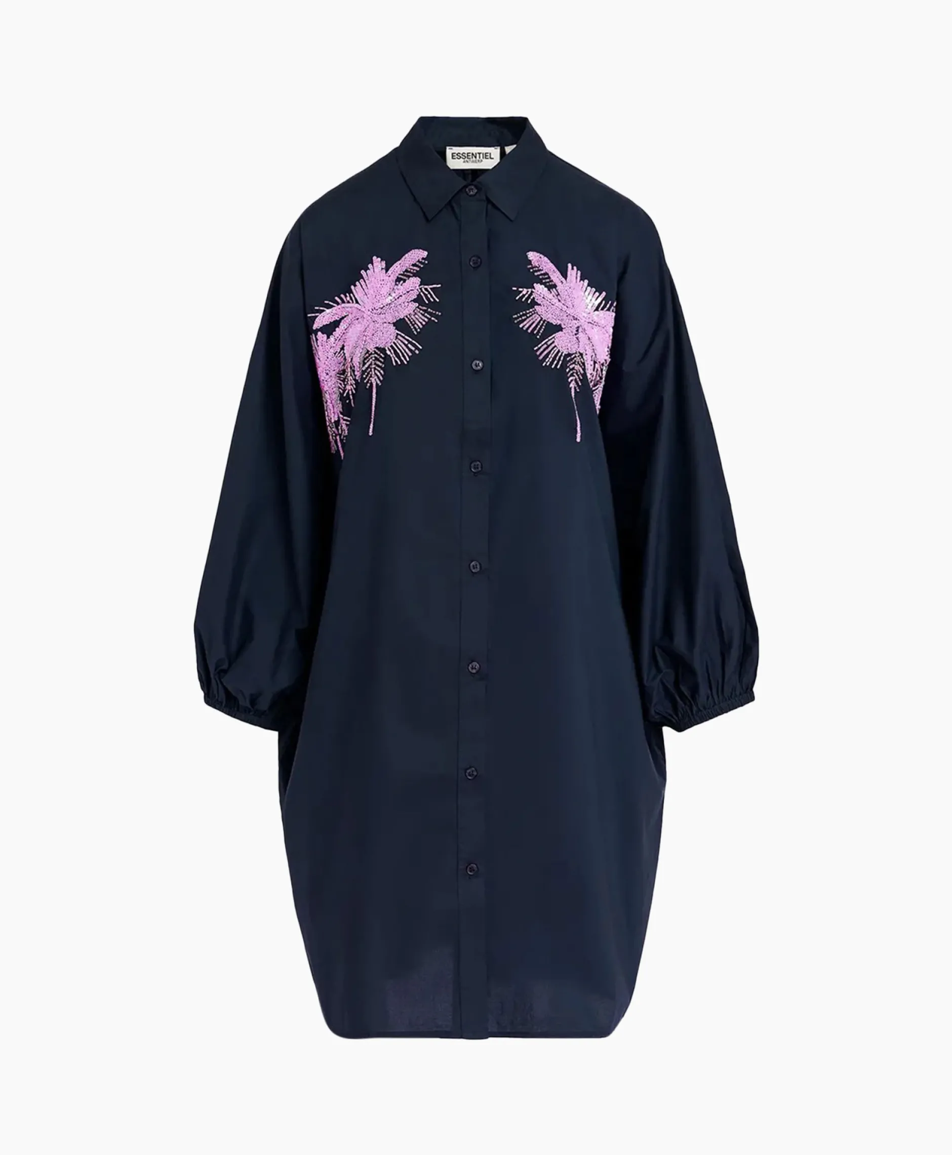 Dames Essentiel Antwerp Bruiloftskleding*Mini Jurk Frilled Blauw