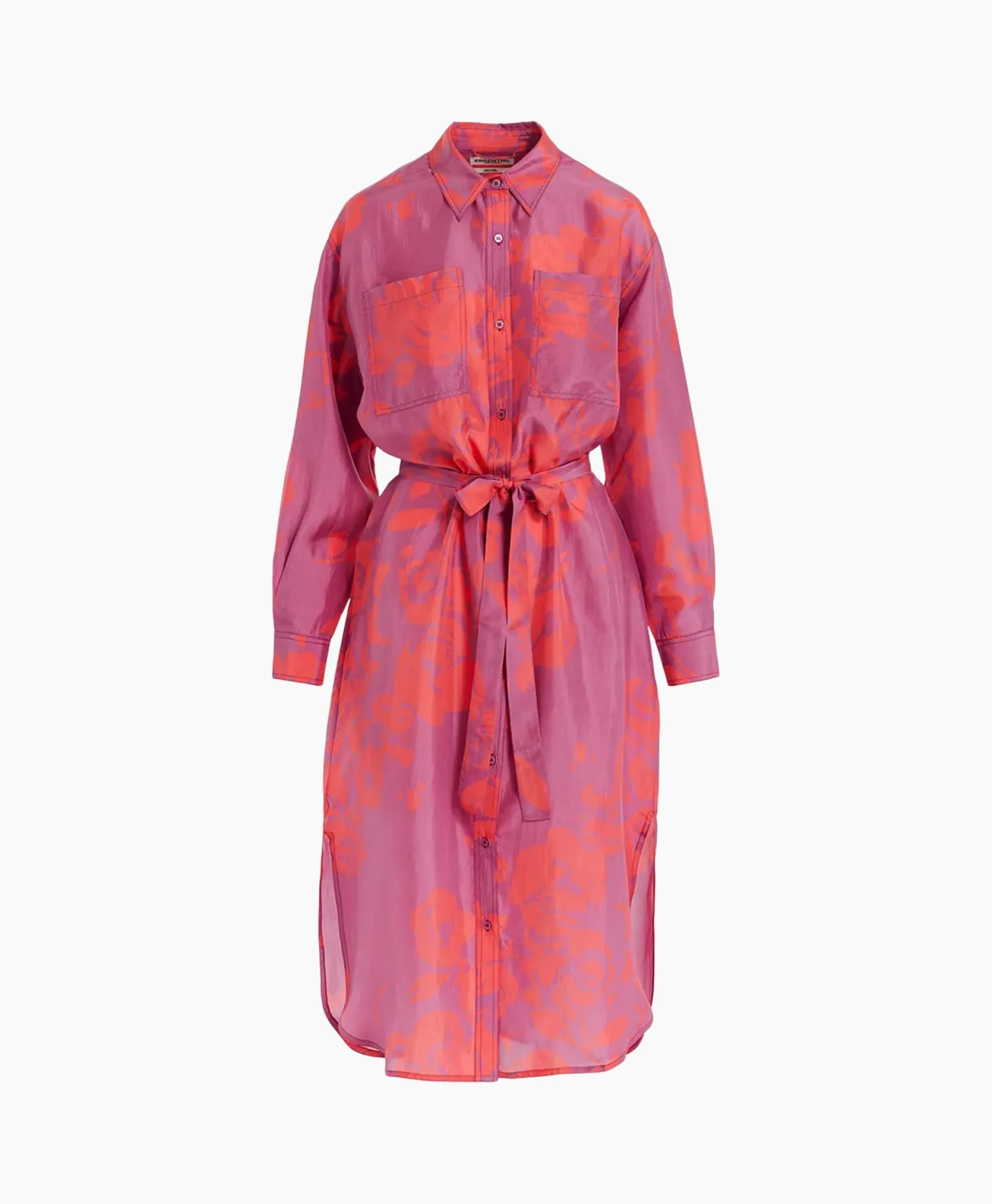 Dames Essentiel Antwerp Bruiloftskleding*Mini Jurk Foxglove Pink