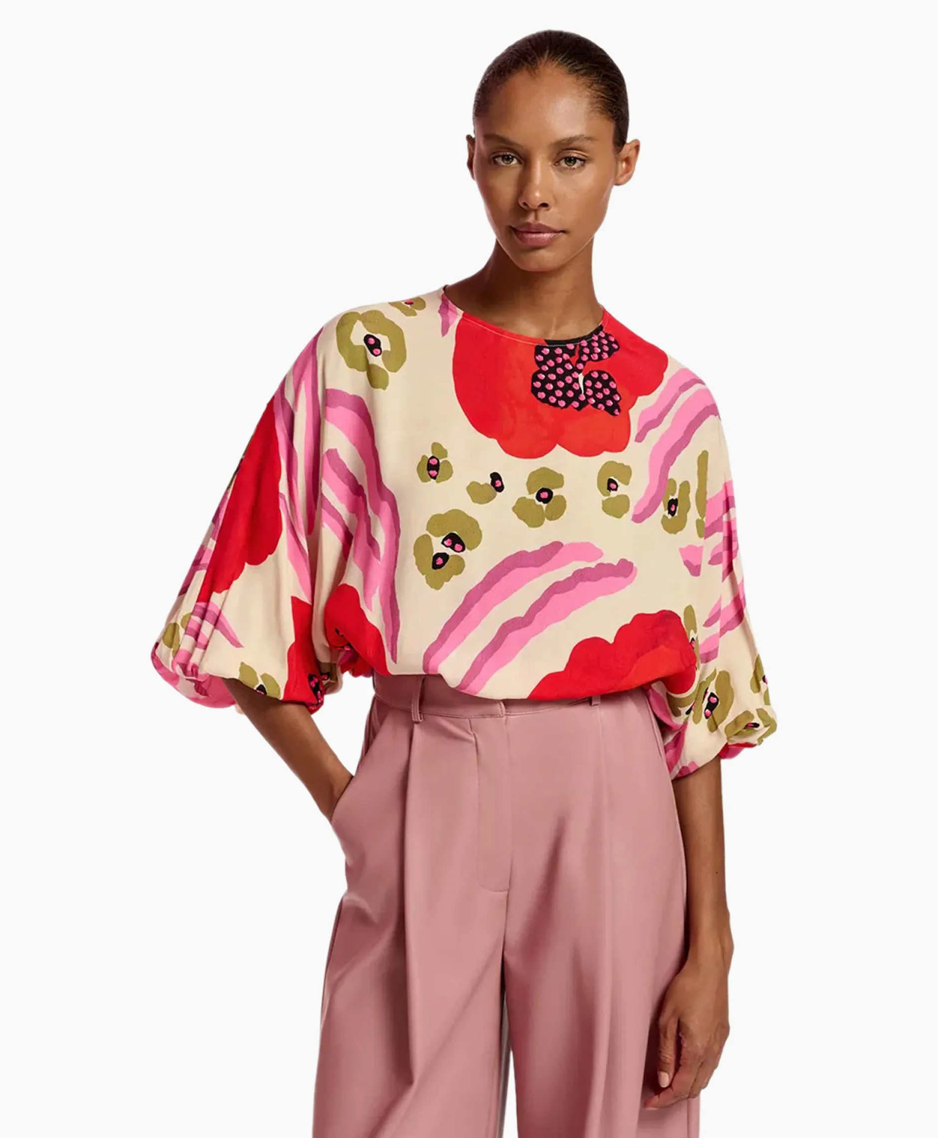 Dames Essentiel Antwerp T-Shirts & Tops*Top Flowerpower Off White