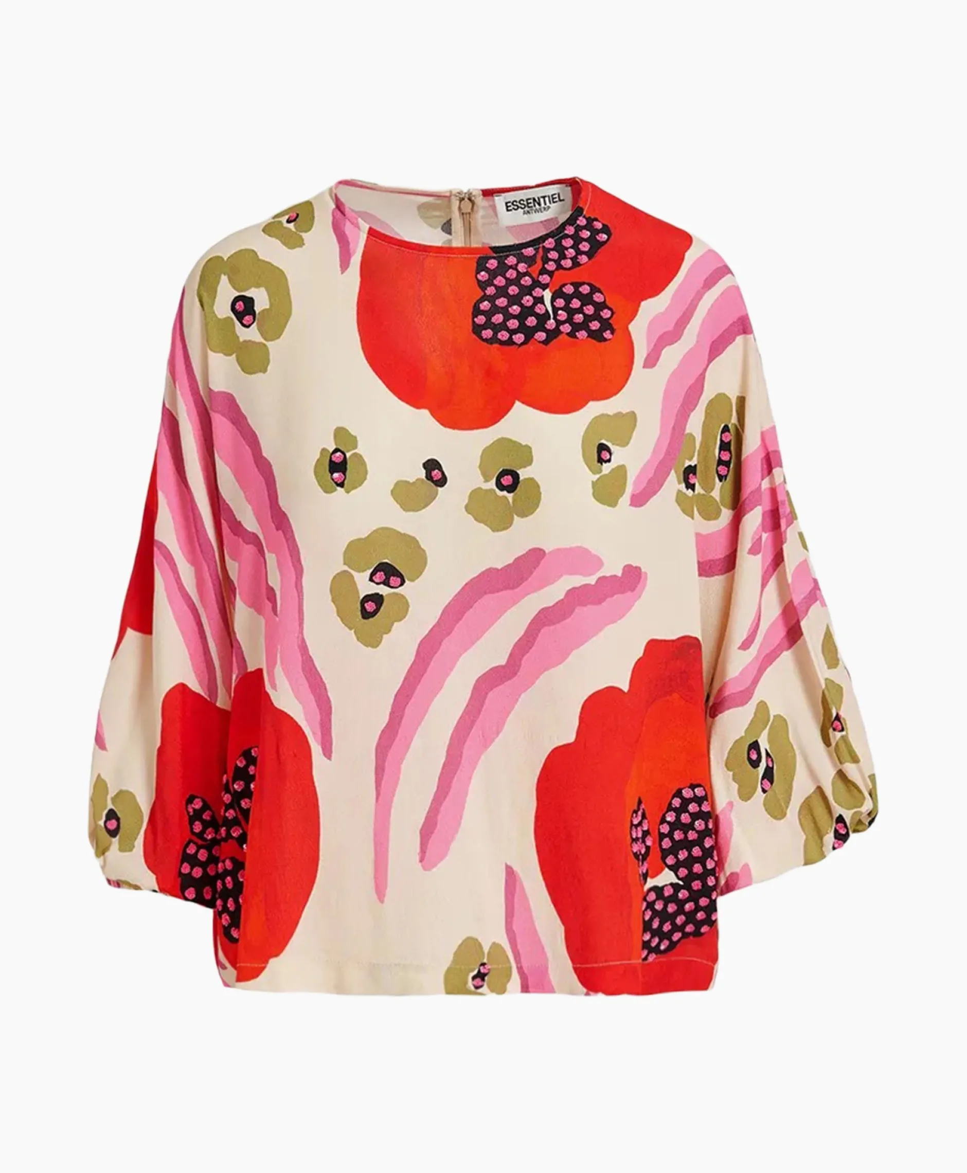 Dames Essentiel Antwerp T-Shirts & Tops*Top Flowerpower Off White