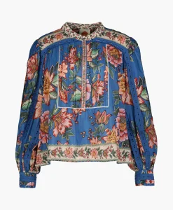 Dames Farm Rio Blouses*Blouse Wonderful Bouquet Blue Blauw