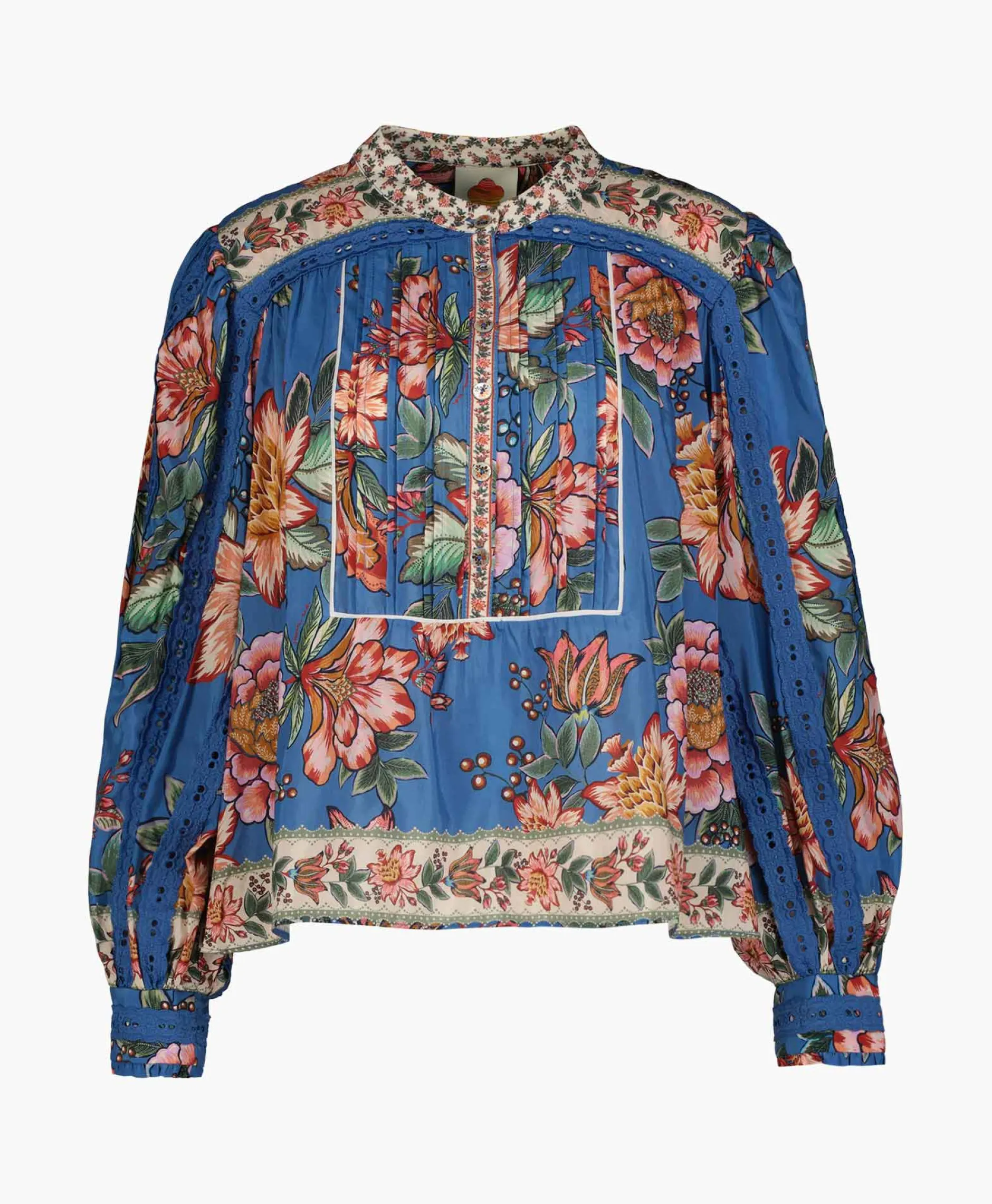 Dames Farm Rio Blouses*Blouse Wonderful Bouquet Blue Blauw