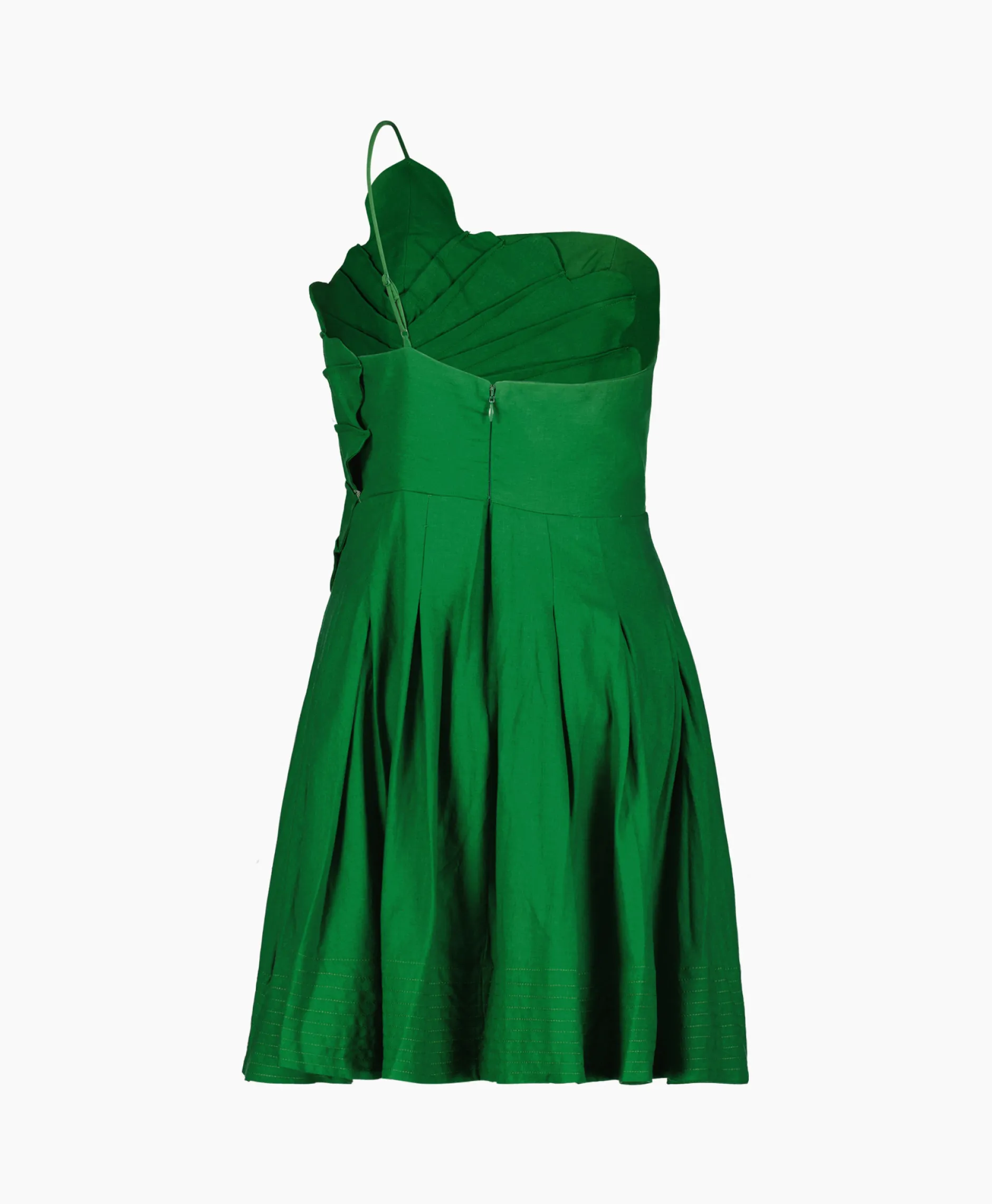 Dames Farm Rio Bruiloftskleding*Mini Jurk Green One Shoulder Lea Groen