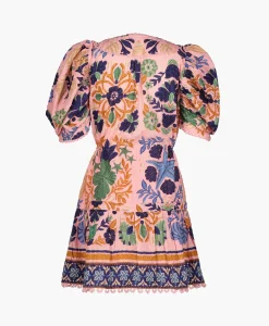 Dames Farm Rio Bruiloftskleding*Mini Jurk Seashell Tapestry Pink Rose