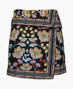 Dames Farm Rio Rokken*Minirok Flowery Black Zwart