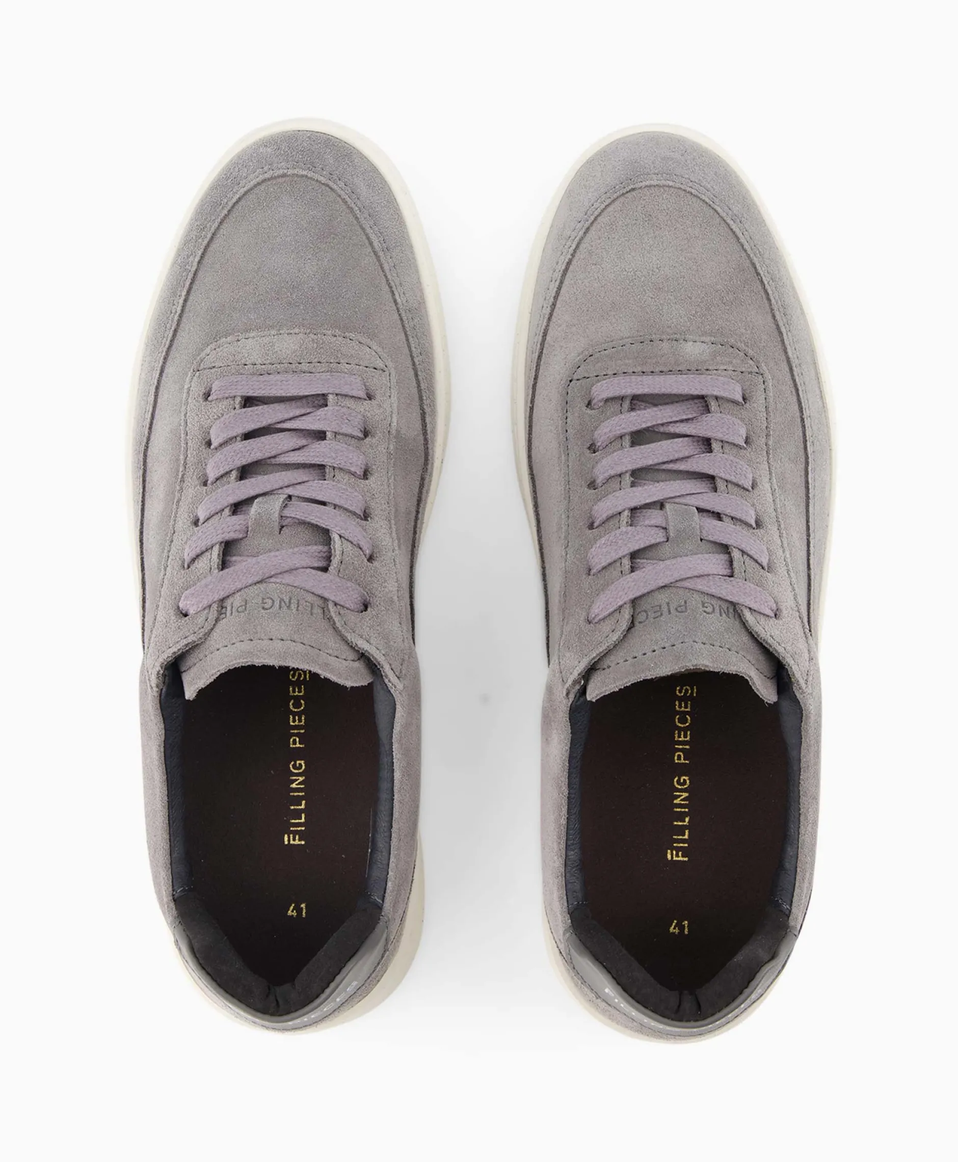 Heren Filling Pieces Sneakers*Sneaker Mondo Suede Organic Grijs