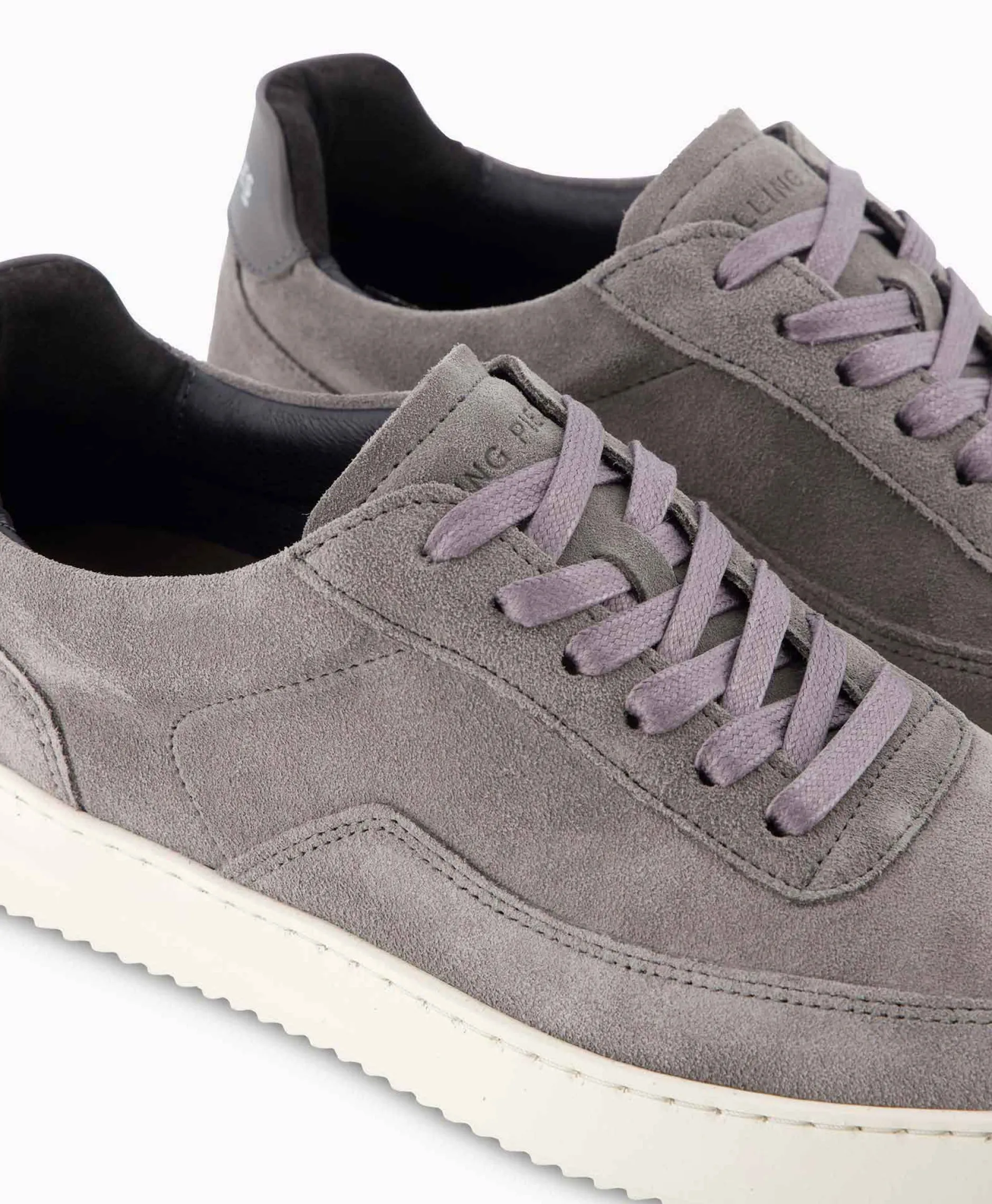 Heren Filling Pieces Sneakers*Sneaker Mondo Suede Organic Grijs