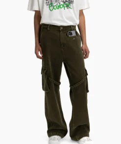 Heren Flâneur Broeken*Flaneur Cargobroek Phone Pocket Groen