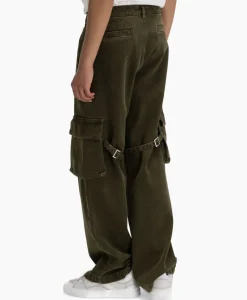 Heren Flâneur Broeken*Flaneur Cargobroek Phone Pocket Groen