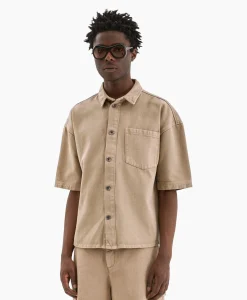 Heren Flâneur Jassen*Flaneur Overshirt Denim Beige