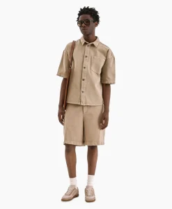 Heren Flâneur Jassen*Flaneur Overshirt Denim Beige