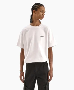 Heren Flâneur T-Shirts*Flaneur T-Shirt Korte Mouw Essential Wit