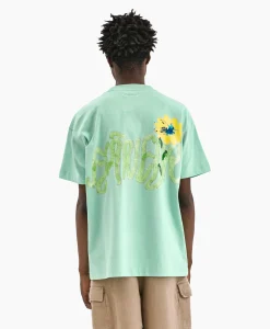 Heren Flâneur T-Shirts*Flaneur T-Shirt Korte Mouw Tortuous Blauw