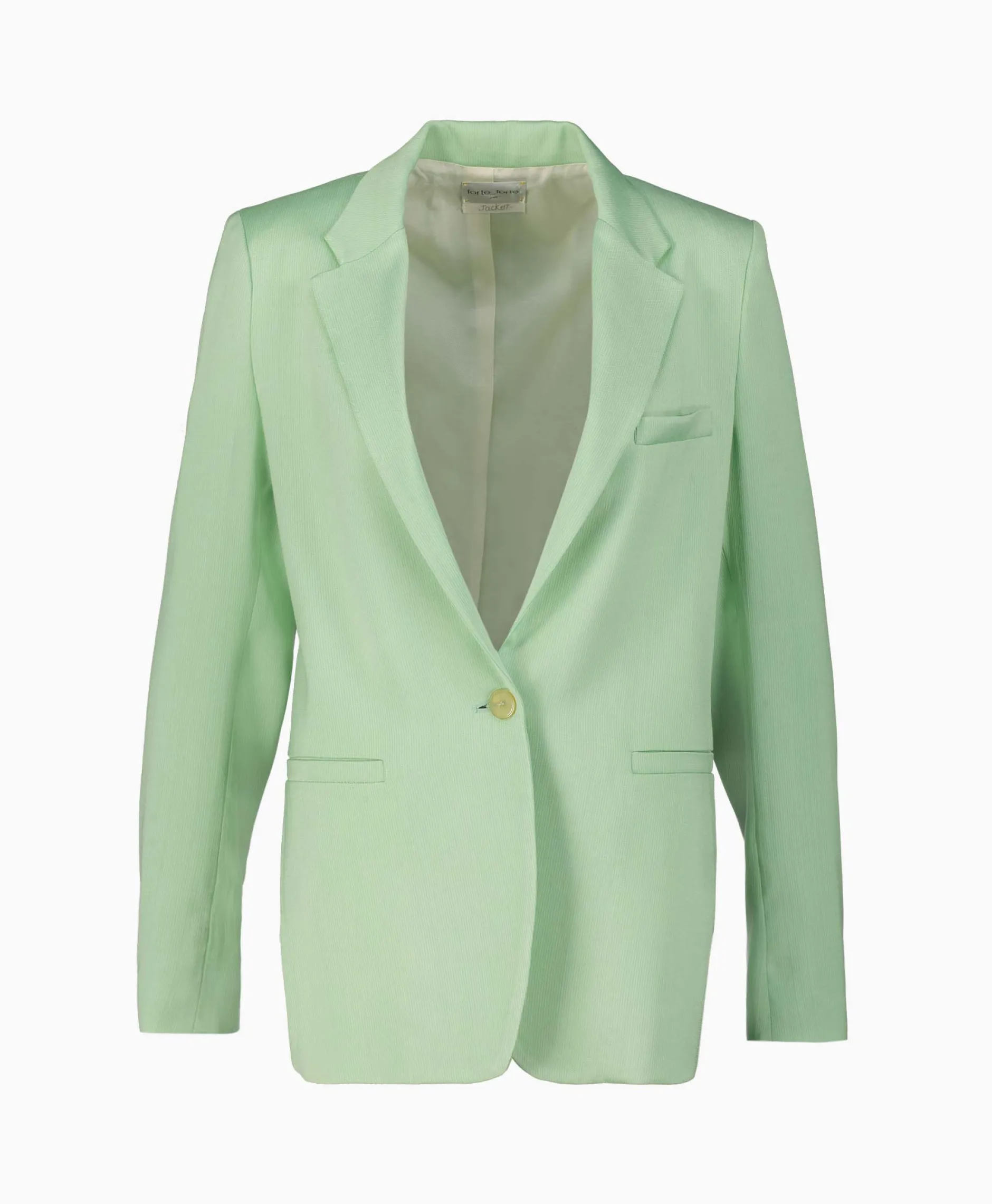 Dames Forte_forte Blazers*Blazer Slubbed Viscose Cotton Licht Groen