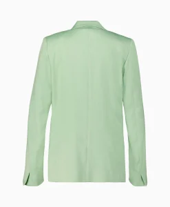 Dames Forte_forte Blazers*Blazer Slubbed Viscose Cotton Licht Groen