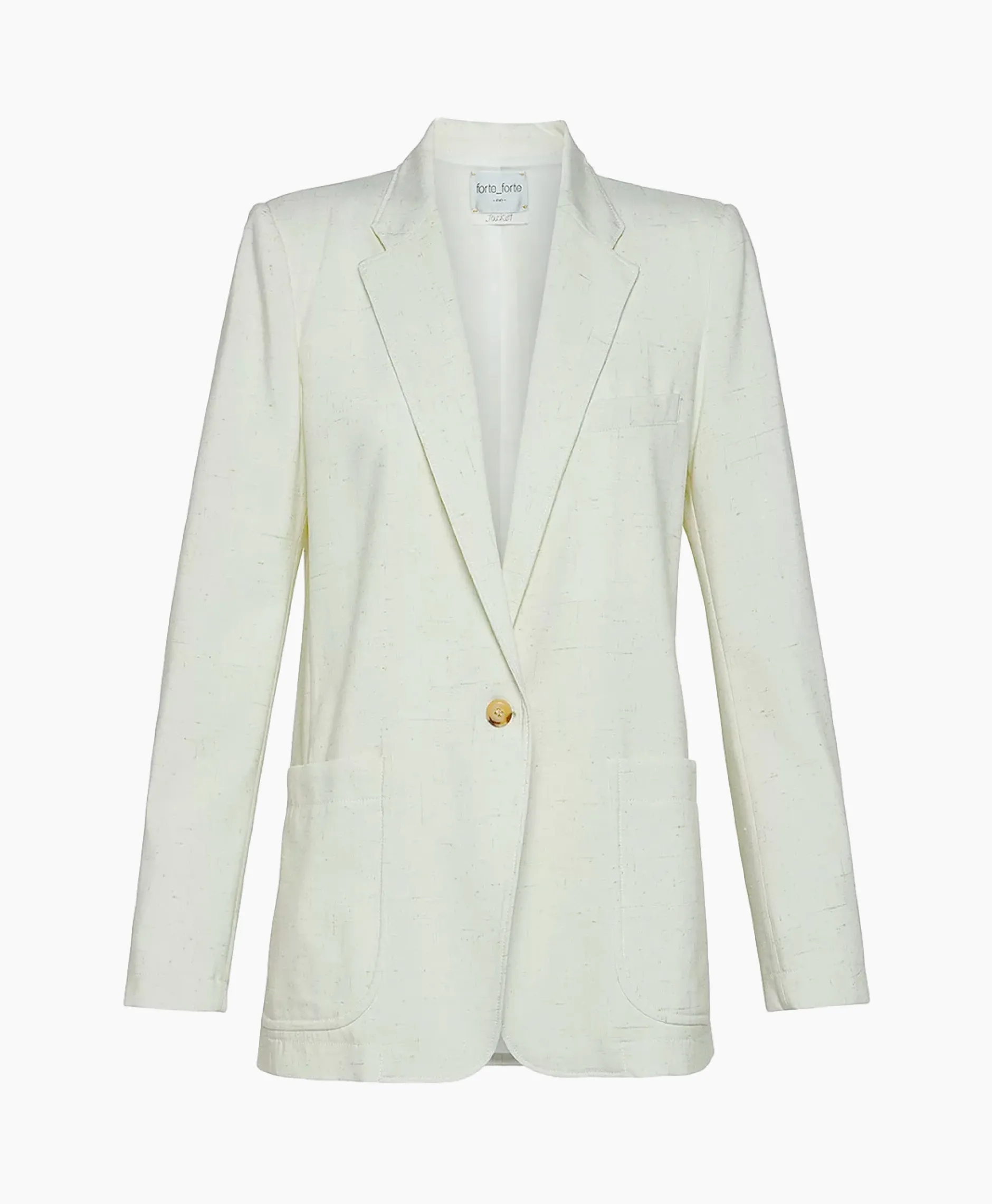 Dames Forte_forte Blazers*Blazer Tweed Viscose Silk Jacket Off White
