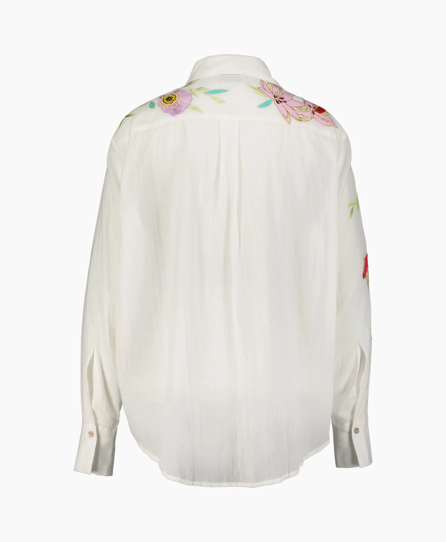 Dames Forte_forte Blouses*Blouse Heaven Embroidery Cotton Voile Wit